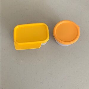 Tupperware Yellow and Orange Storage Set